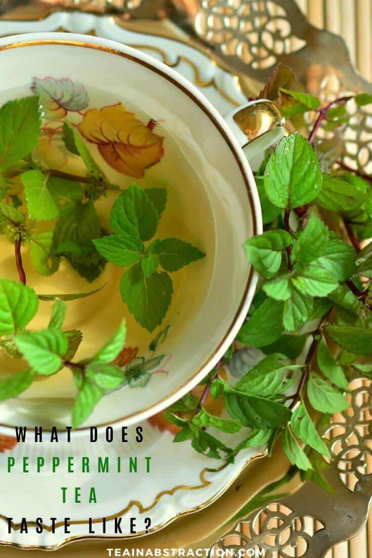 what does peppermint tea taste like pinterest image