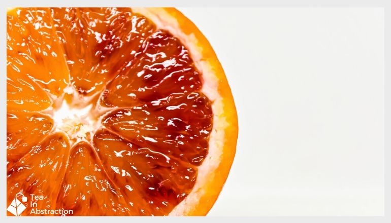 close up image of a blood orange